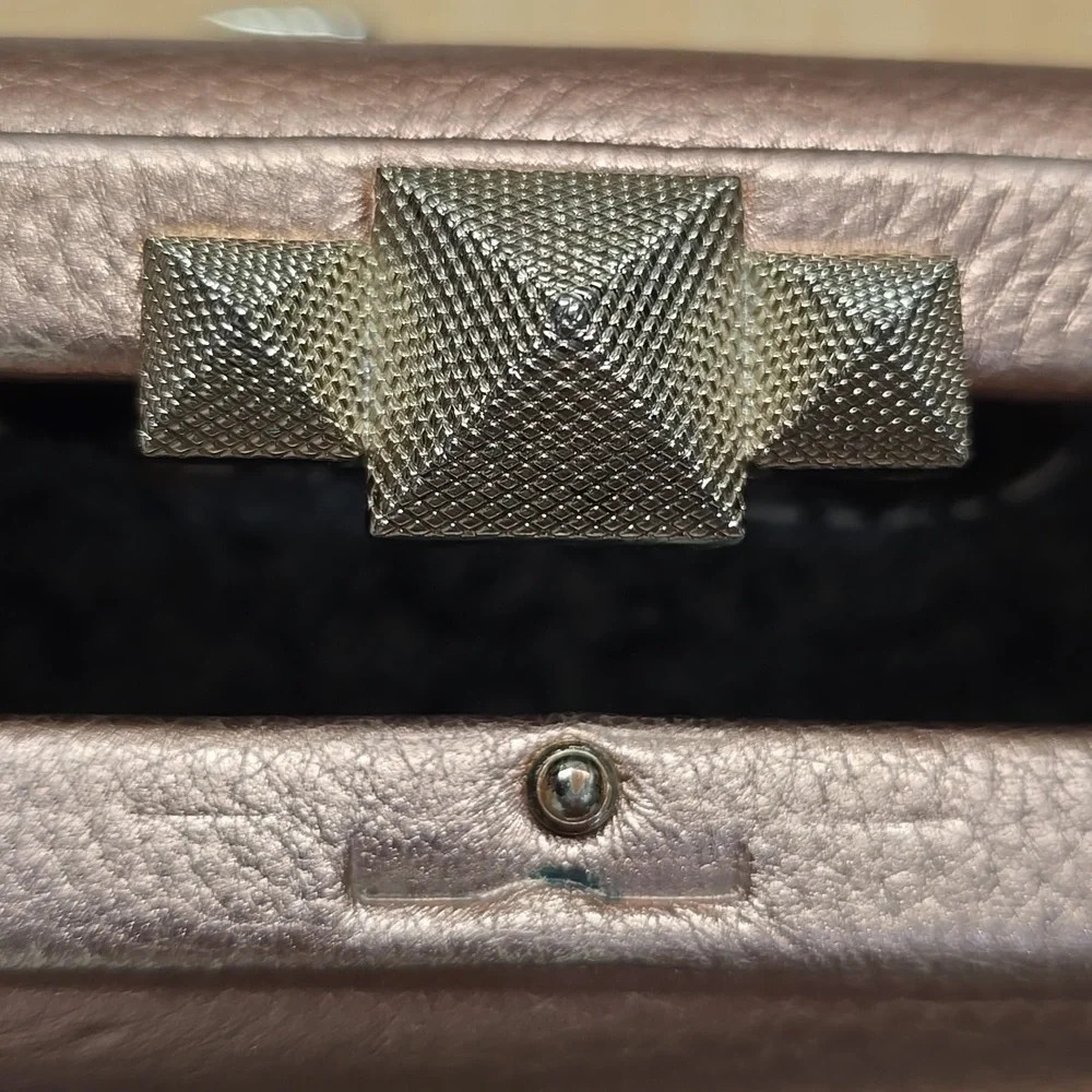 {Rebecca Minkoff} Rose Gold Clutch or Crossbody Bag - Picture 9 of 17